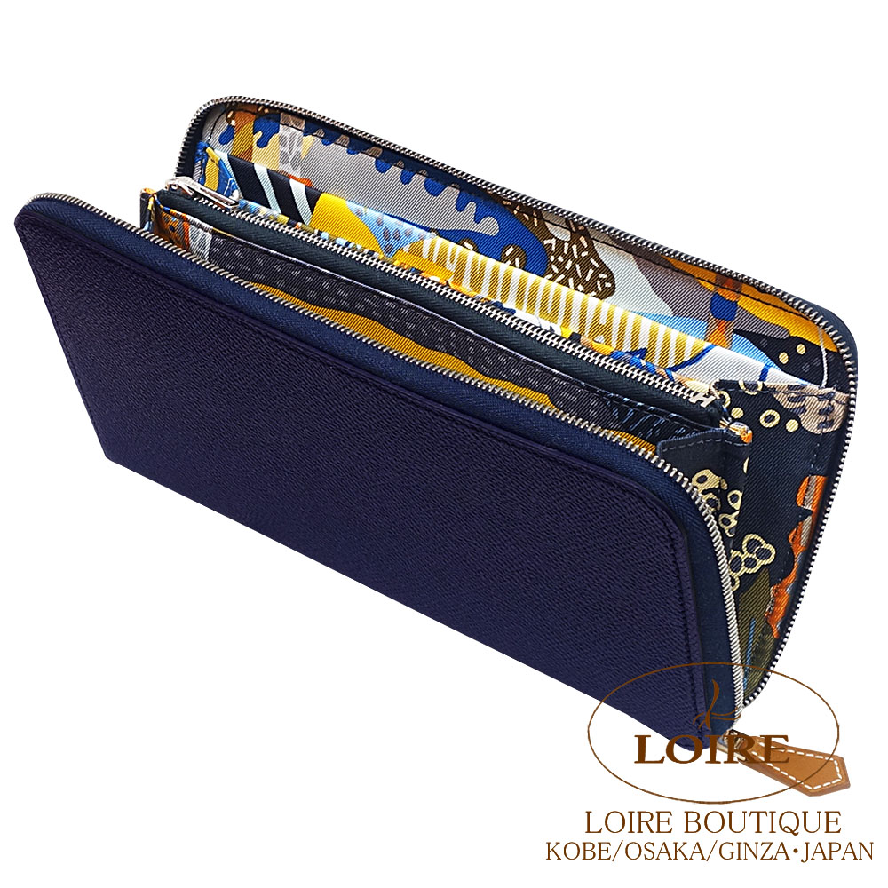 HERMES エルメス アザップロング シルクイン ブルーインディゴ　人気柄 エルメス<br>アザップ シルクイン ロング<br>ブルーインディゴ