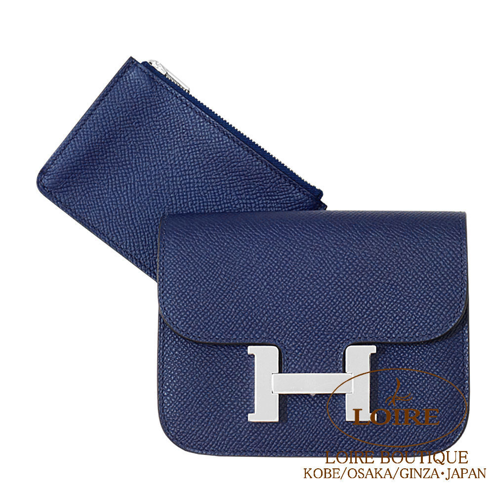 エルメス　バッグ　財布　ウォレット　コンスタンス　スリム　ネイビー HERMES（エルメス） ウォレット コンスタンス スリム Constance Slim