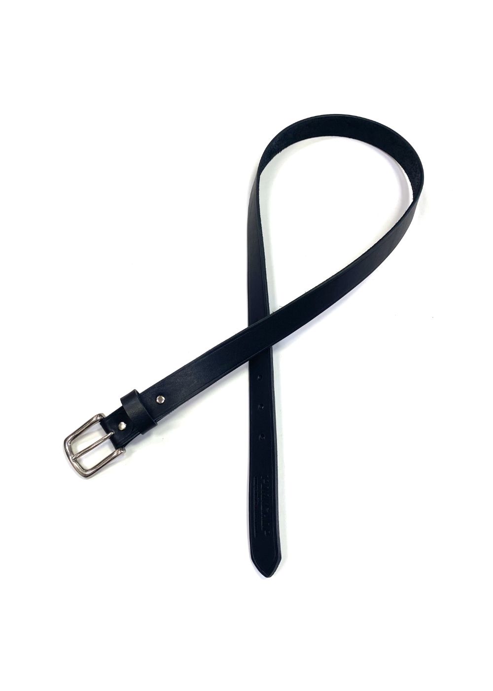 PORKCHOP GARAGE SUPPLY - LEATER BELT (BLACK) / レザー ナロー