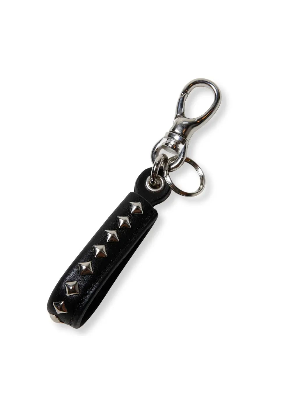 キャリー　スタッズレザー　フラット　キーリング CALEE キャリー STUDS LEATHER FLAT SHORT KEY RING