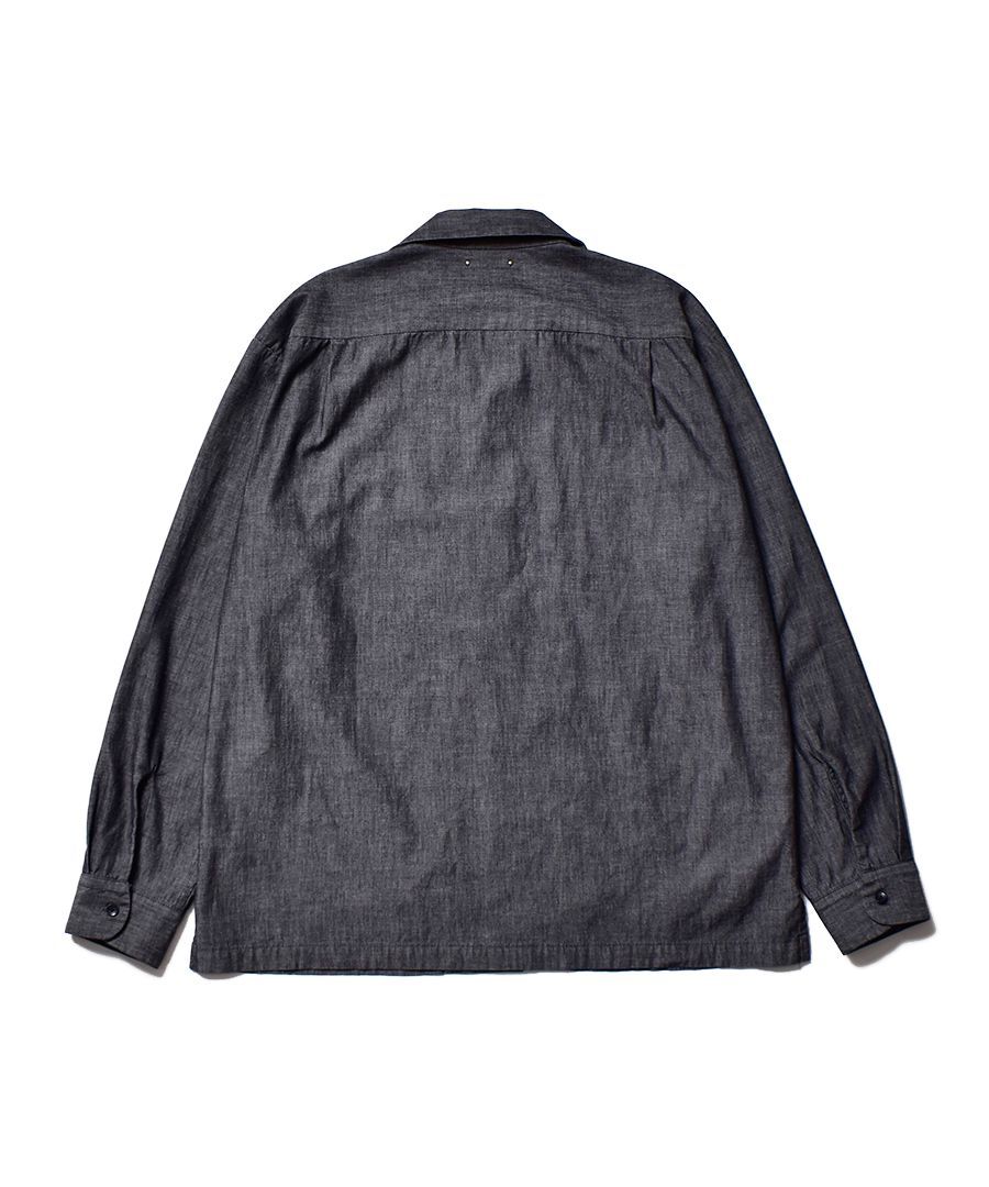 MINEDENIM - Chambray Open Collar L/S SH (CGR) / シャンブレー