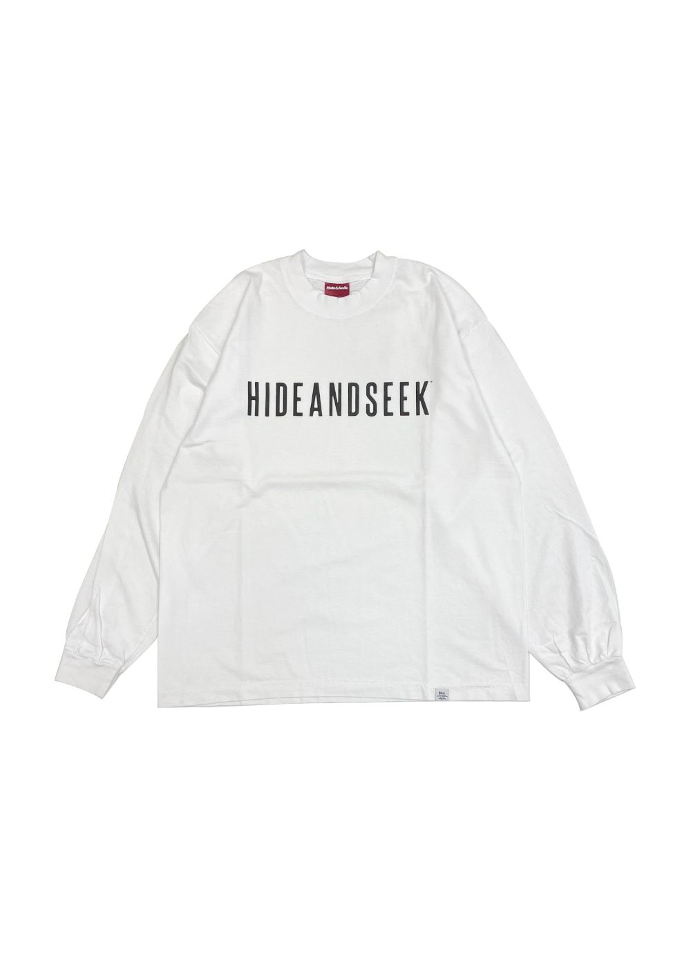 HIDE AND SEEK - 【ラスト1点】Logo L/S Tee-2 (WHITE) / ロゴ