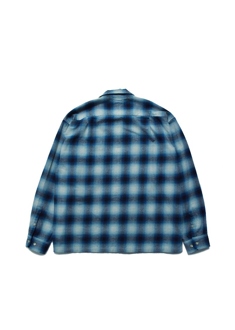 MINEDENIM - C.Flannel Ombre Open Collar SH Collar SH (BPT