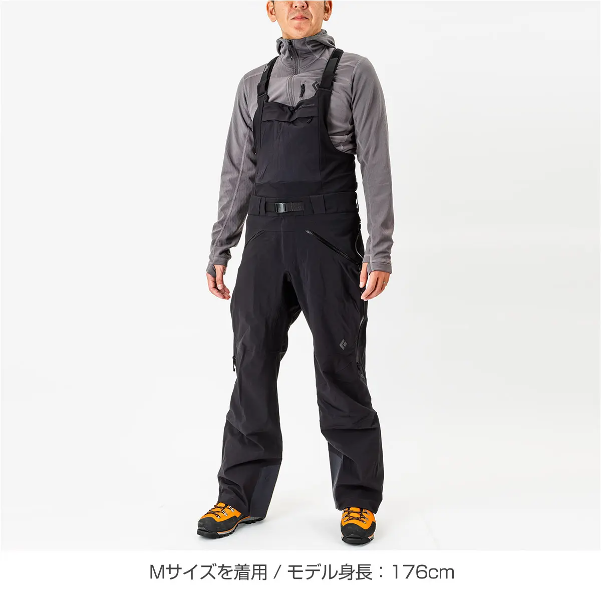 OUTLET】メンズ リーコンストレッチビブ (アンバー/ブラック S)(S