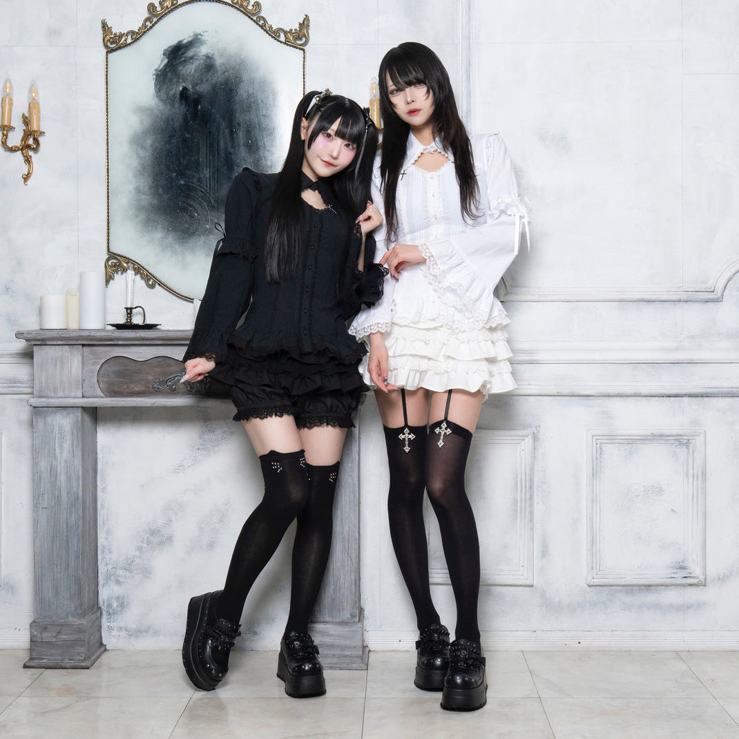 mine》クロスガーターベルトニーハイソックス- LAFARY ONLINE