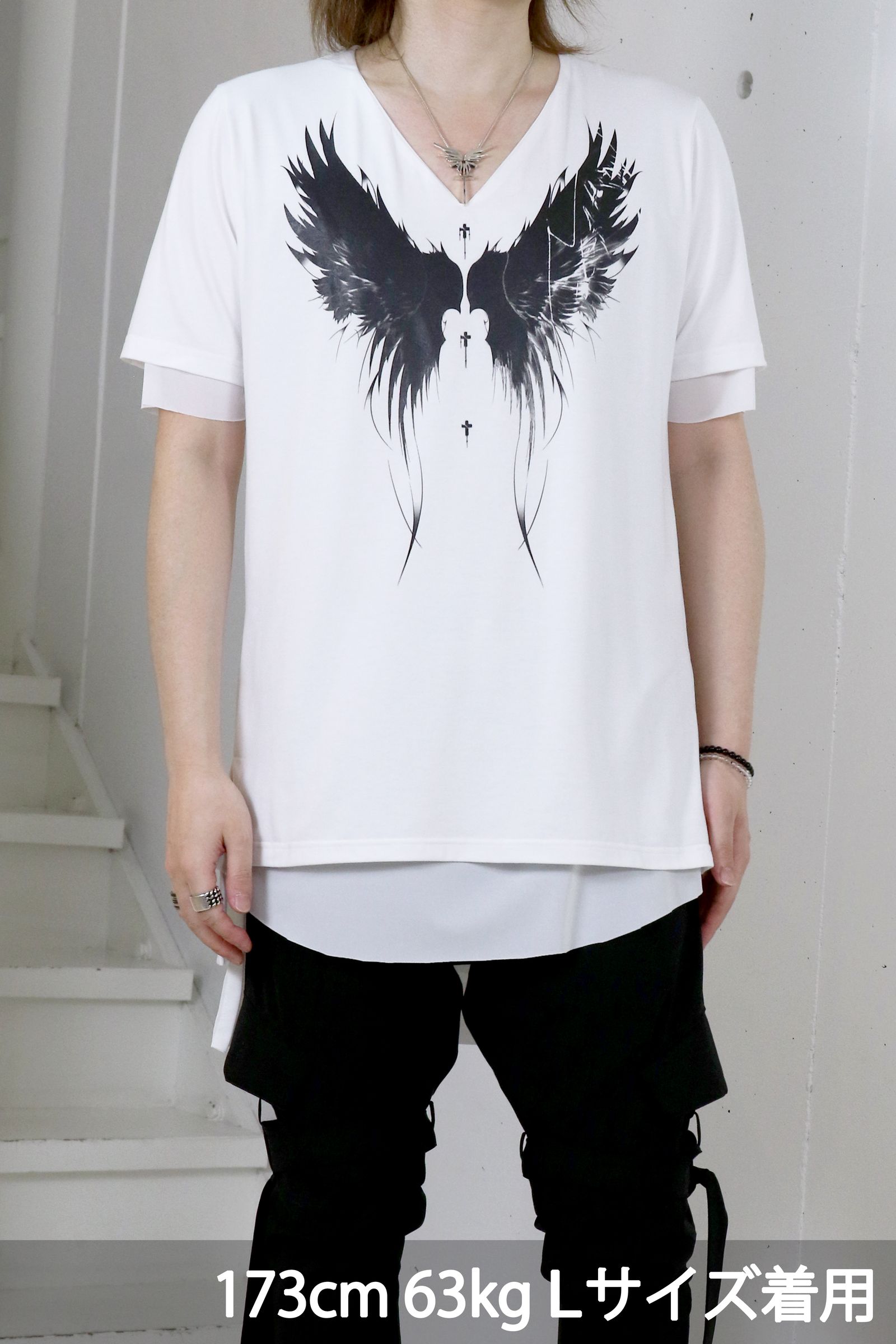 kiryuyrik - Layered V-Neck T-Shirt / レイヤード Vネック Tシャツ