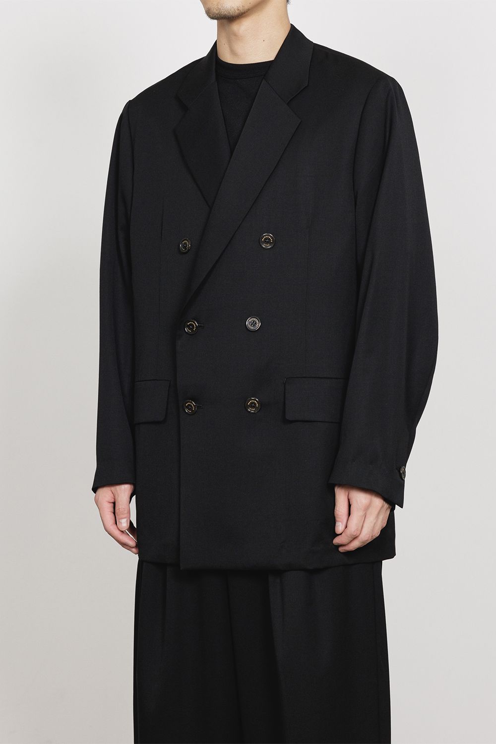 MARKAWARE - SUPER 160's WOOL GABARDINE DOUBLE BREASTED COMFORT