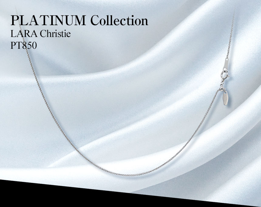 プラチナ チェーン ネックレス pt850 トリプルスパイク 幅 0.7mm 約