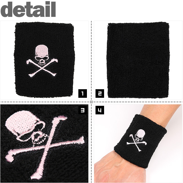 カラーズ) COLLARS CLスカルリストバンド (WRISTBAND)(CLS-AC-0323-BK