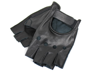 革フィンガーレスグローブ（牛革）メンズ ツヤあり（日本製）｜革製品