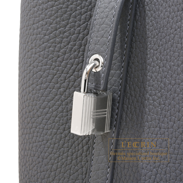 Hermes Picotin Lock Eclat bag 18/PM Ardoise/ Gris platine Clemence