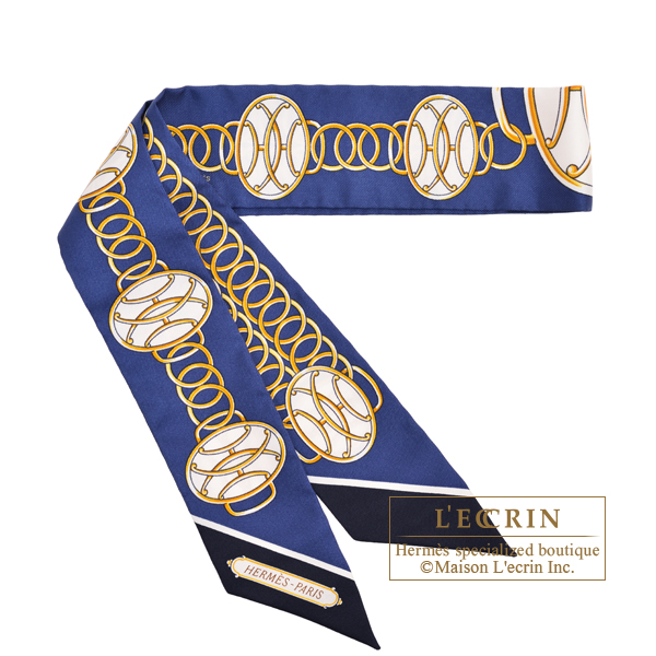 エルメス ツイリー リフト・プロフィール マリン/ブラック/ゴールド