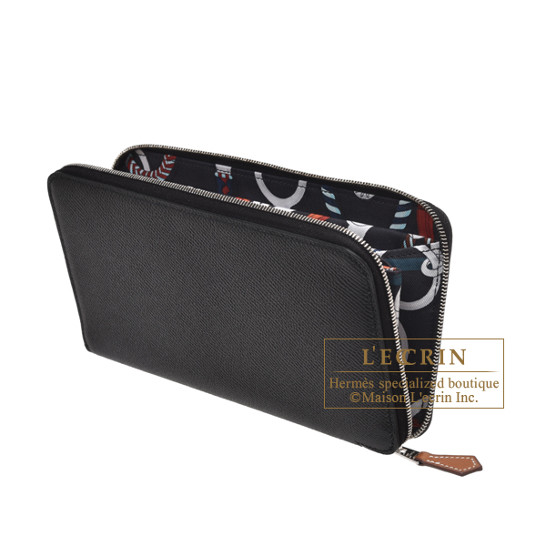 エルメス アザップ シルクイン ロング ブラック/ ブラック ヴォー