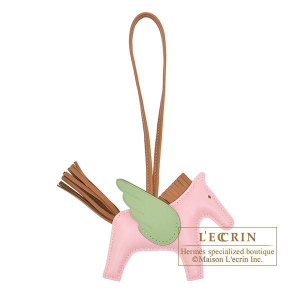 エルメス ロデオチャームペガサスPM ローズサクラ/ゴールド/ヴェール