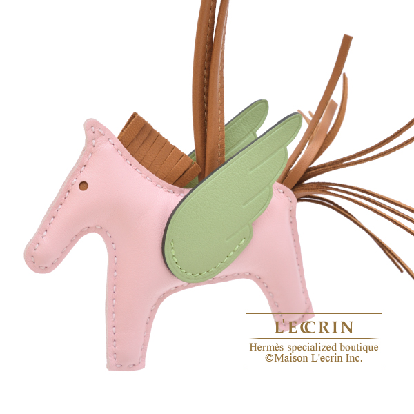 エルメス ロデオチャームペガサスPM ローズサクラ/ゴールド/ヴェール