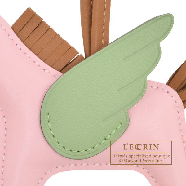 エルメス ロデオチャームペガサスPM ローズサクラ/ゴールド/ヴェール