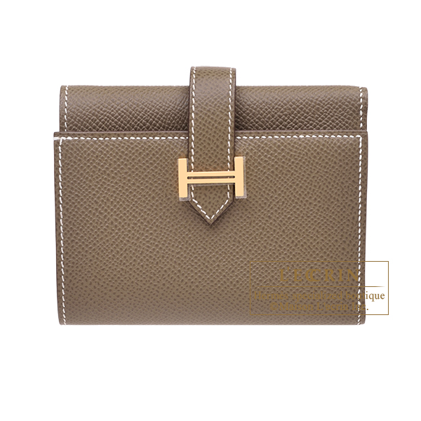 エルメス ベアンコンビネ エトゥープ ヴォーエプソン ゴールド金具