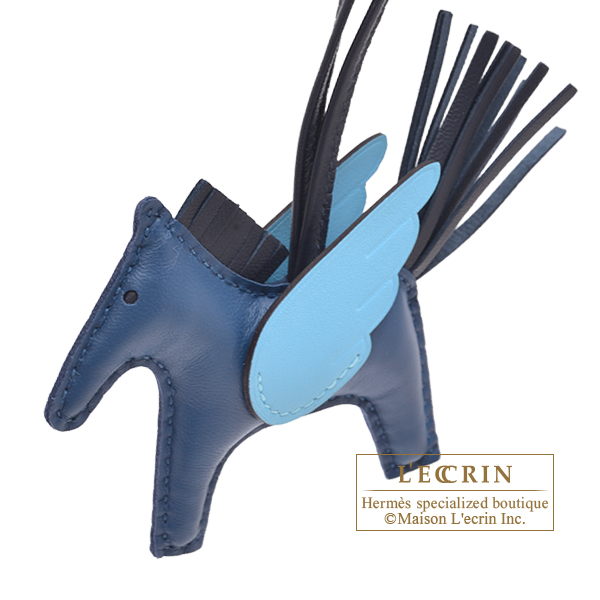 エルメス ロデオチャームペガサスPM ブルータイ/ブルーニュイ/セレスト