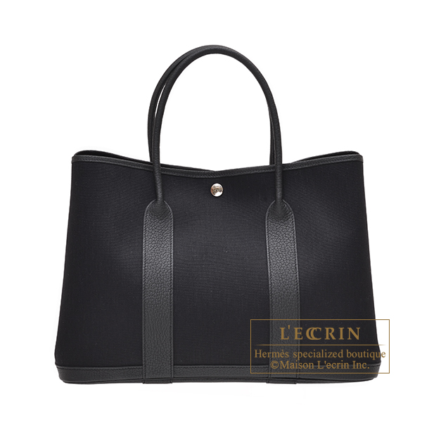 エルメス ガーデンパーティ36/PM ブラック トワルミリタリー/ネゴンダ