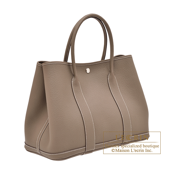 エルメス ガーデンパーティ36/PM エトゥープ ネゴンダ シルバー金具