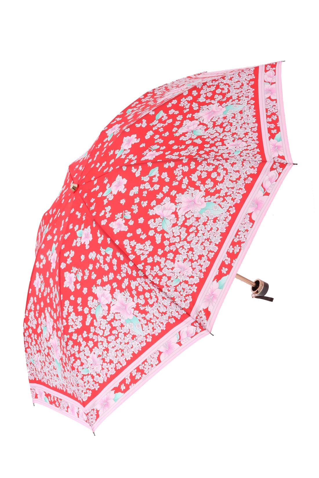 LEONARD レオナール花柄文字ロゴ一本傘長傘晴雨兼用