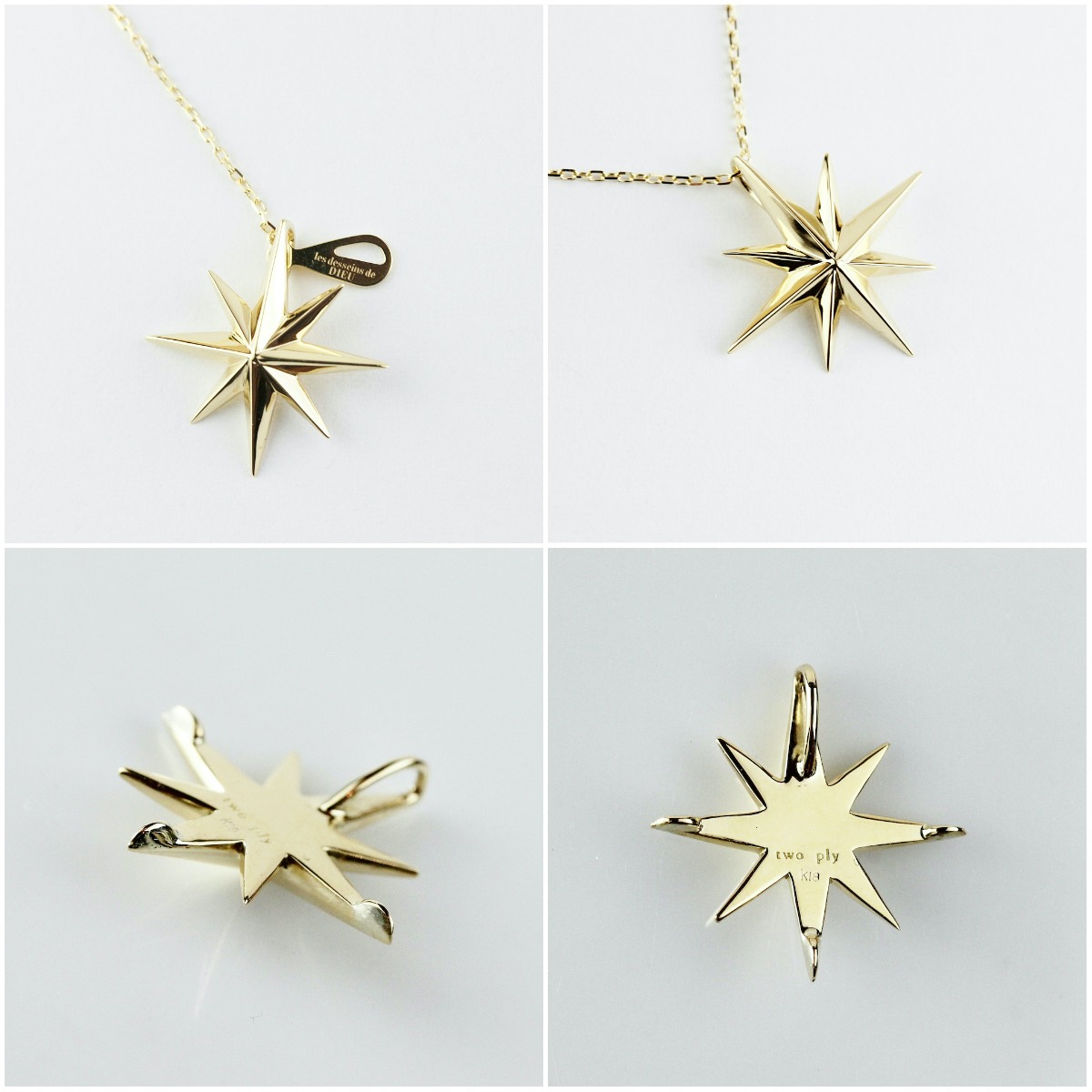 トゥー プライ 589 ポラリス ゴールド チャーム 18金 ペンダントトップ