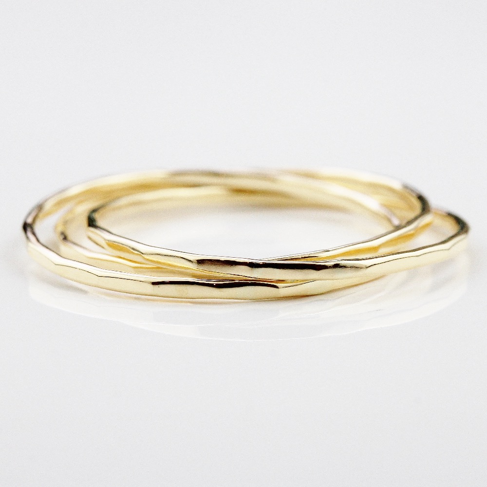 レデッサンドゥデュー 891H トリニティ 3連 ツチメ リング 18金/les