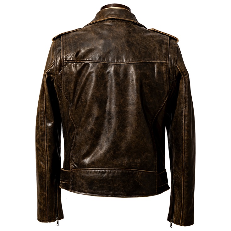 Liugoo Leathers 本革 ダブルライダースジャケット メンズ リューグー