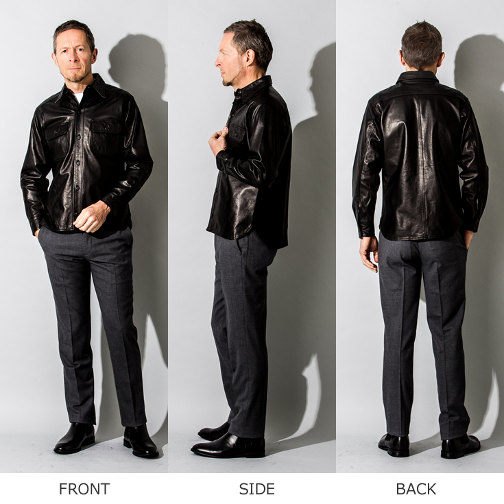 Horn Works 本革 レザーシャツ メンズ ホーンワークス 4014 | レザー