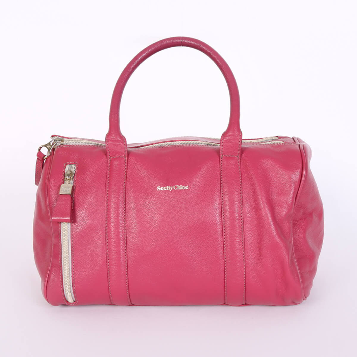 See by Chloé - See by Chloé - Leather Handle Boston Bag Deep Pink