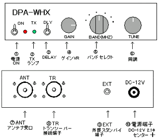 DPA-WHX 大進無線 HFトランシーバー用受信アンプ 500KHz～56MHz（6BAND