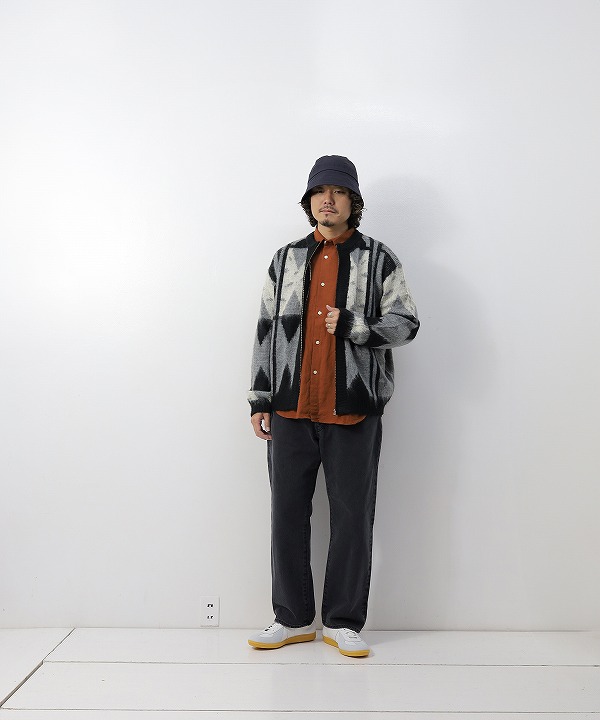 タウンクラフト/TOWNCRAFT Vintage Jacquard Zip Cardigan[トップス