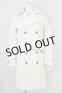 CIVARIZE / バイカラーメルトントレンチコート 44 ブラックxホワイト