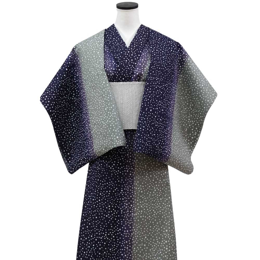 綿麻注染浴衣反物「雪中」― 東京注染・丸久商店| 普段着きものもたはん