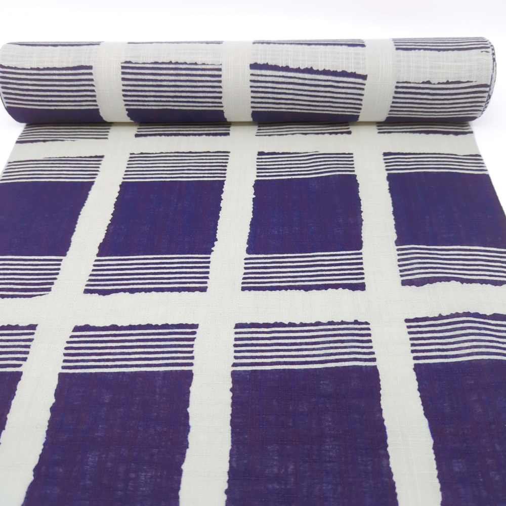 新江戸染・丸久商店さんの浴衣「大格子」 | 普段着きものもたはん