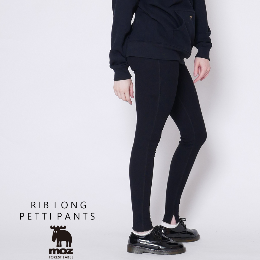 moz FOREST LABEL ロゴ刺繍入りリブロングペチパンツ◇
