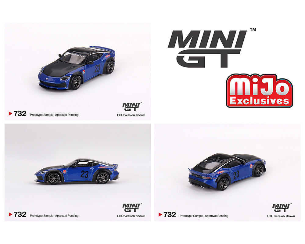 MINIGT 1:64 Nissan Z LBWK in Serian Blue – Model Cars Houston