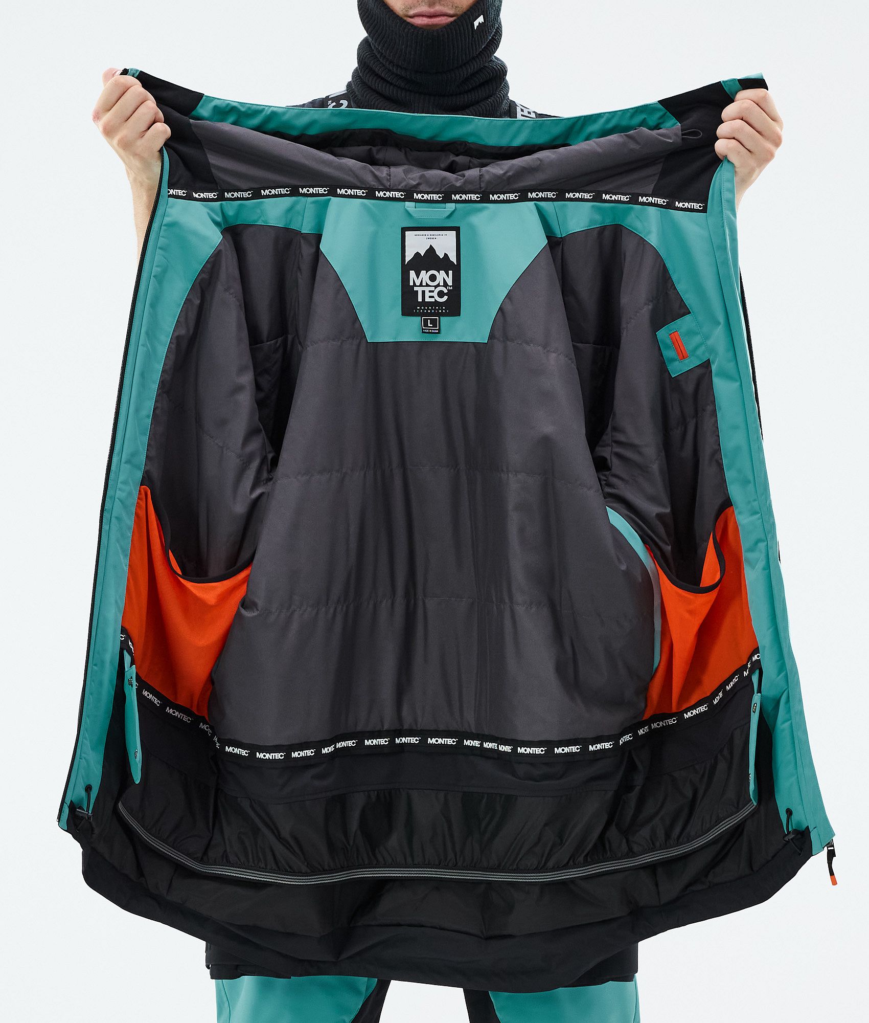 Montec Arch Snowboard Jacket Men Turquoise/Black | Montecwear.com