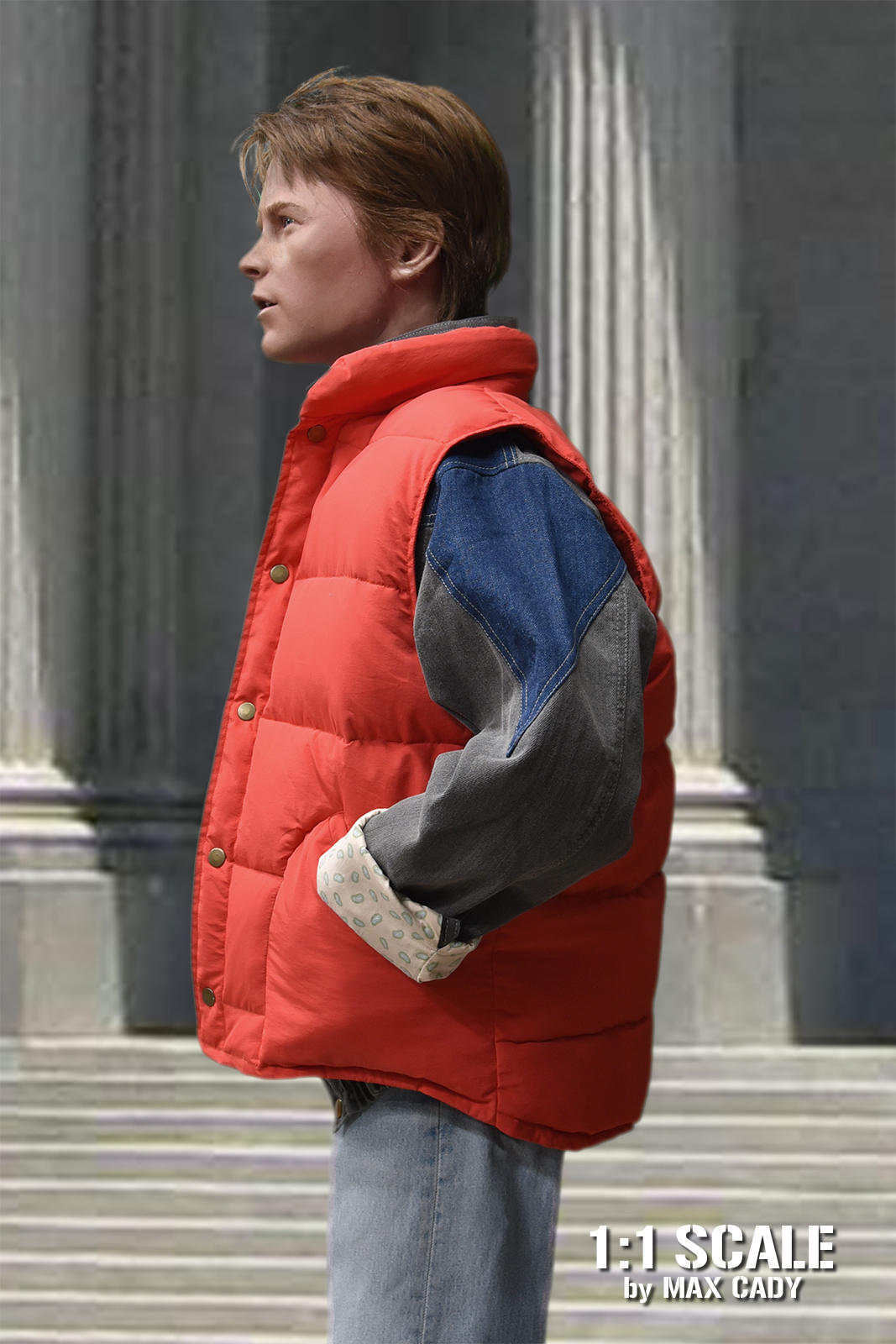 バック・トゥー・ザ・フューチャー風 ダウンベスト | 革ジャンの