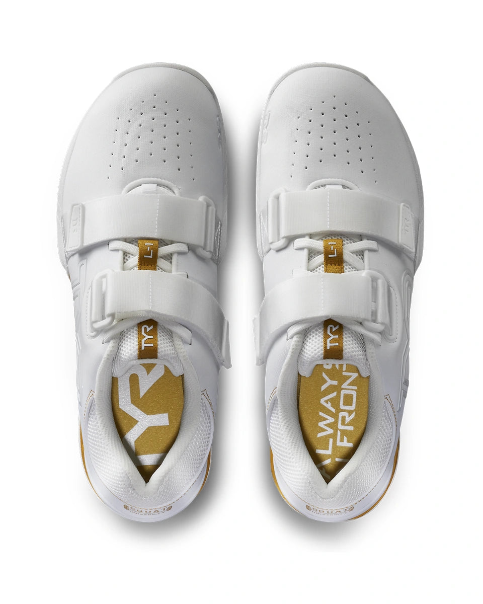 TYR L-1 Lifter White/Gold *Squat University Collaboration