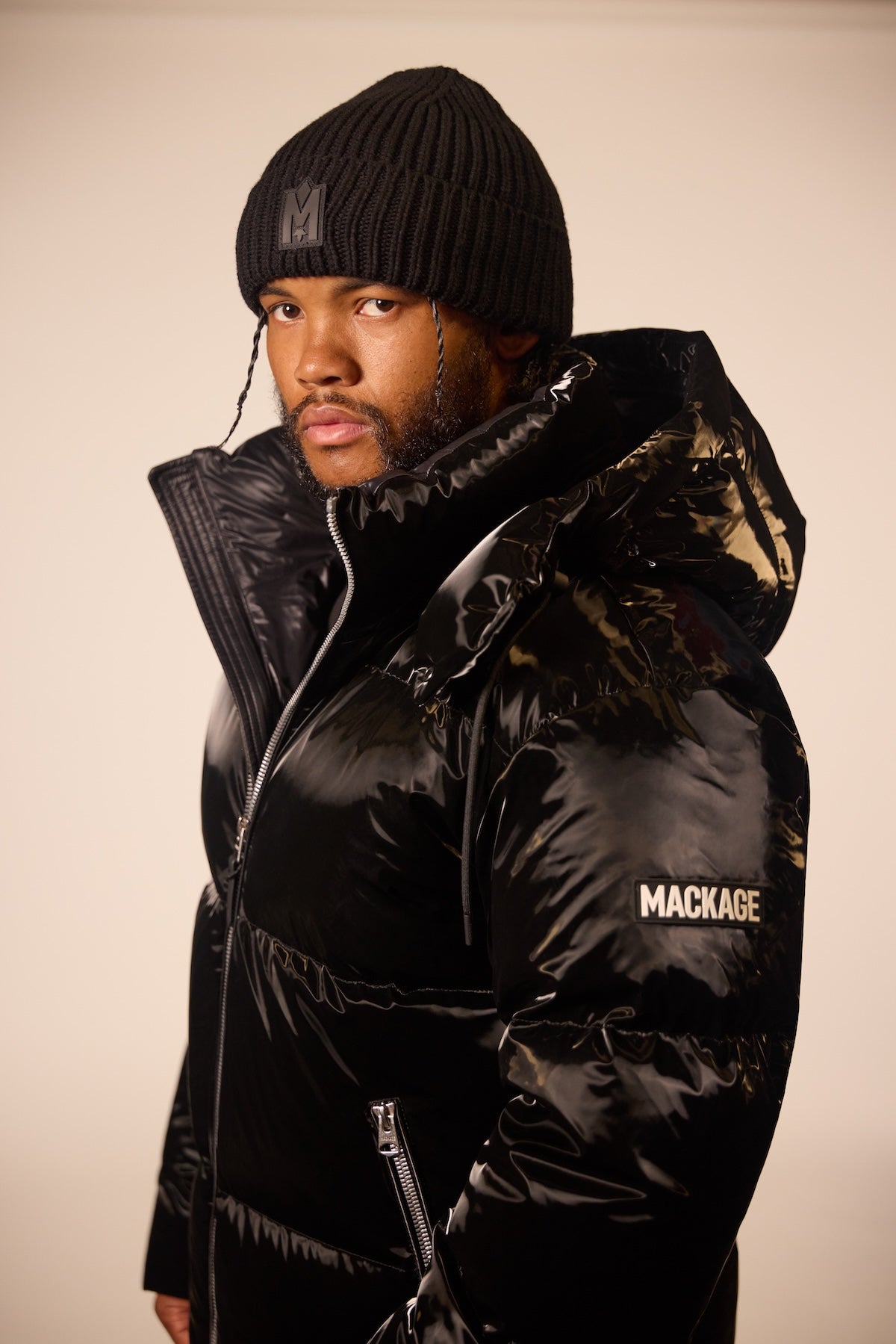 KENT-GLO High-Gloss Hooded Down Jacket for Men | Mackage US
