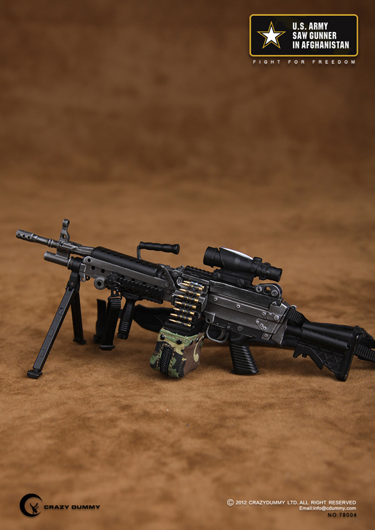 US ARMY Saw gunner in Afghanistan Crazy Dummy - Machinegun