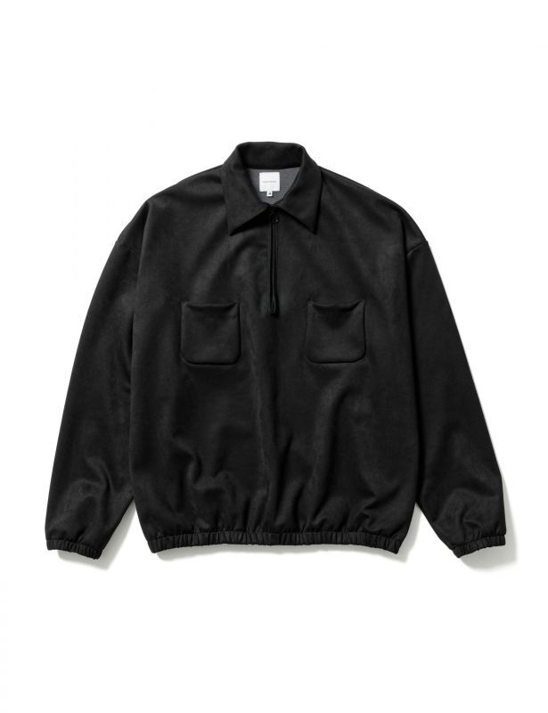 Sasquatchfabrix./SYNTHETIC SUEDE HALF ZIP CUTSEWN-21AW-CSL-002