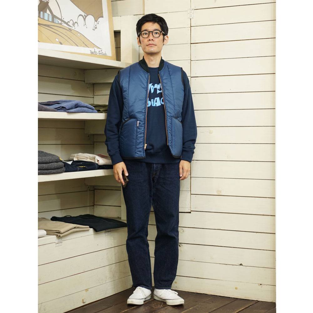 ディクソン DICKSON キルティングベスト 10oz Ripstop Vertical Vest Navy