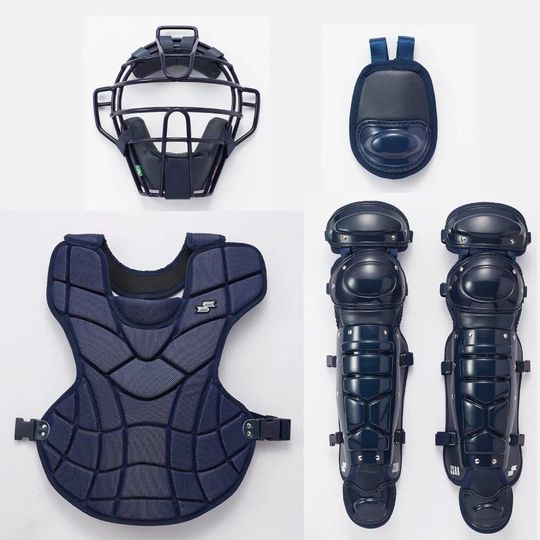 エスエスケイ SSK 送料無料 軟式 キャッチャー防具4点セット ネイビー