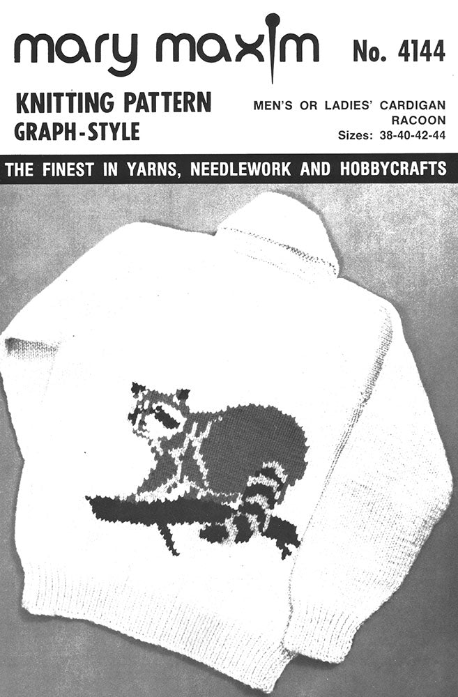 Men's or Ladies' Raccoon Cardigan Pattern – Mary Maxim