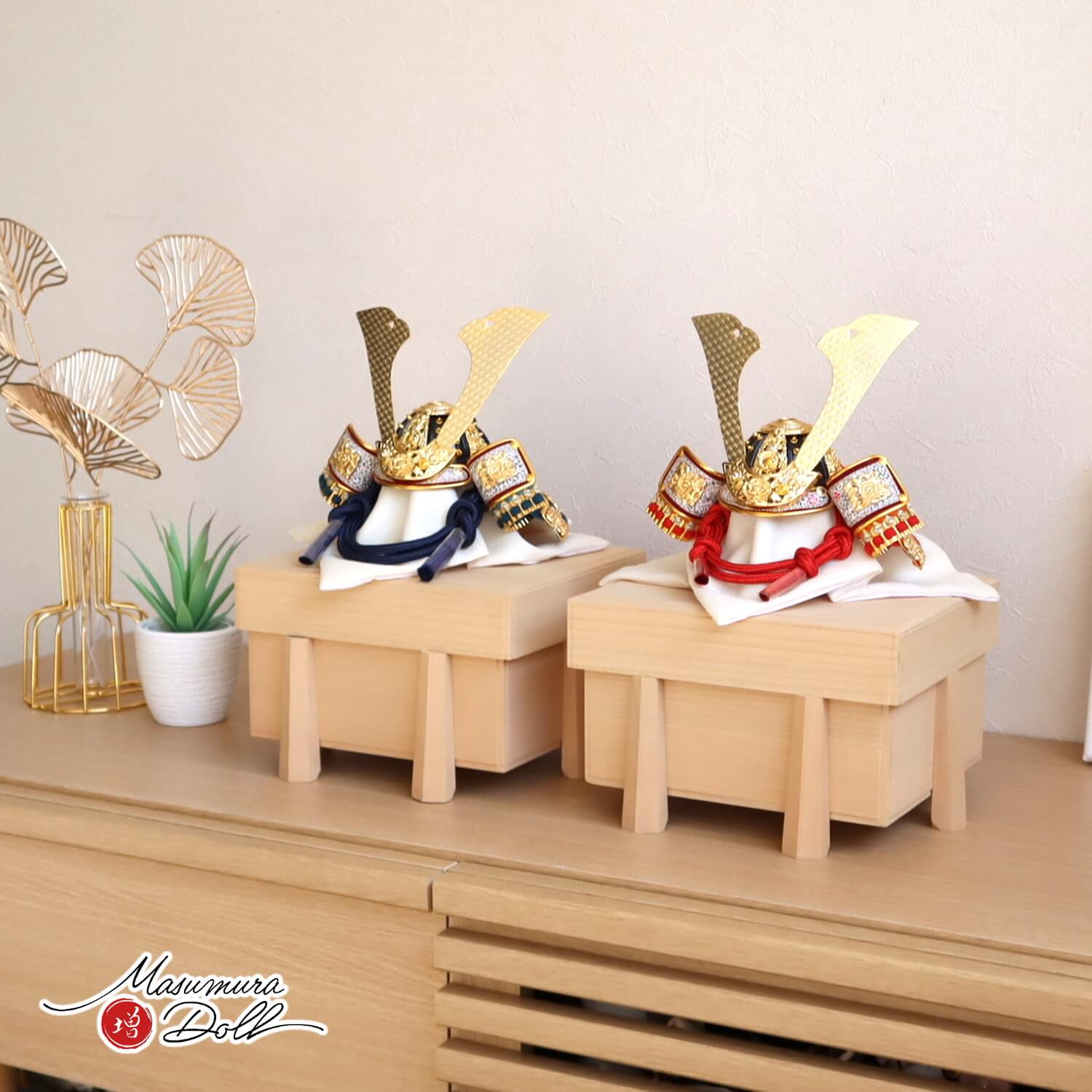 最新作 選べる兜2種類 ☆ 伝統工芸士 誠山作 7号 (赤/紺)糸 金小札