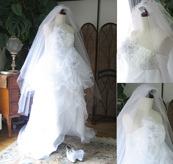 お腹にお子様がいる花嫁に創り上げたマタニティー用のウェディング