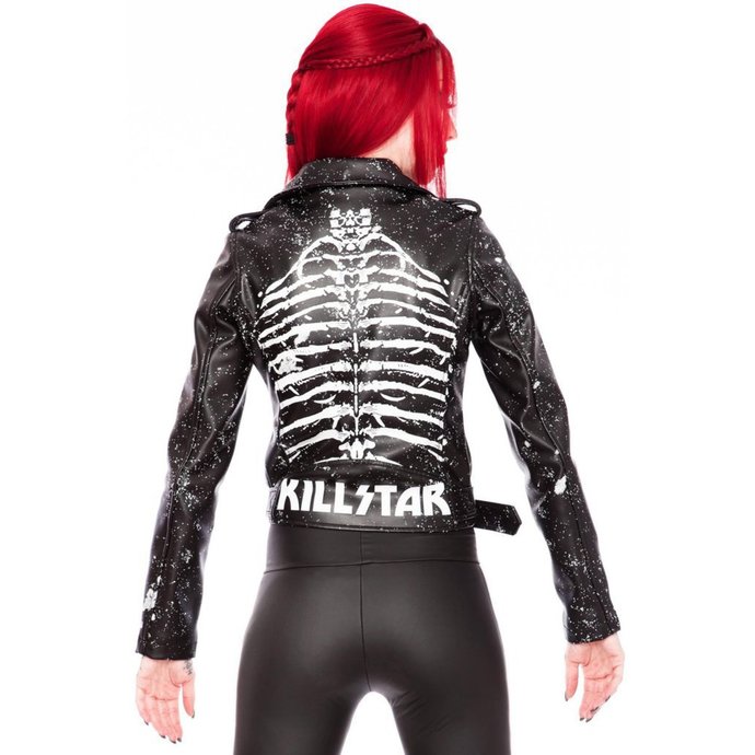 Women´s biker jacket KILLSTAR - Morgue Gimme Bones - Black - K-JKT