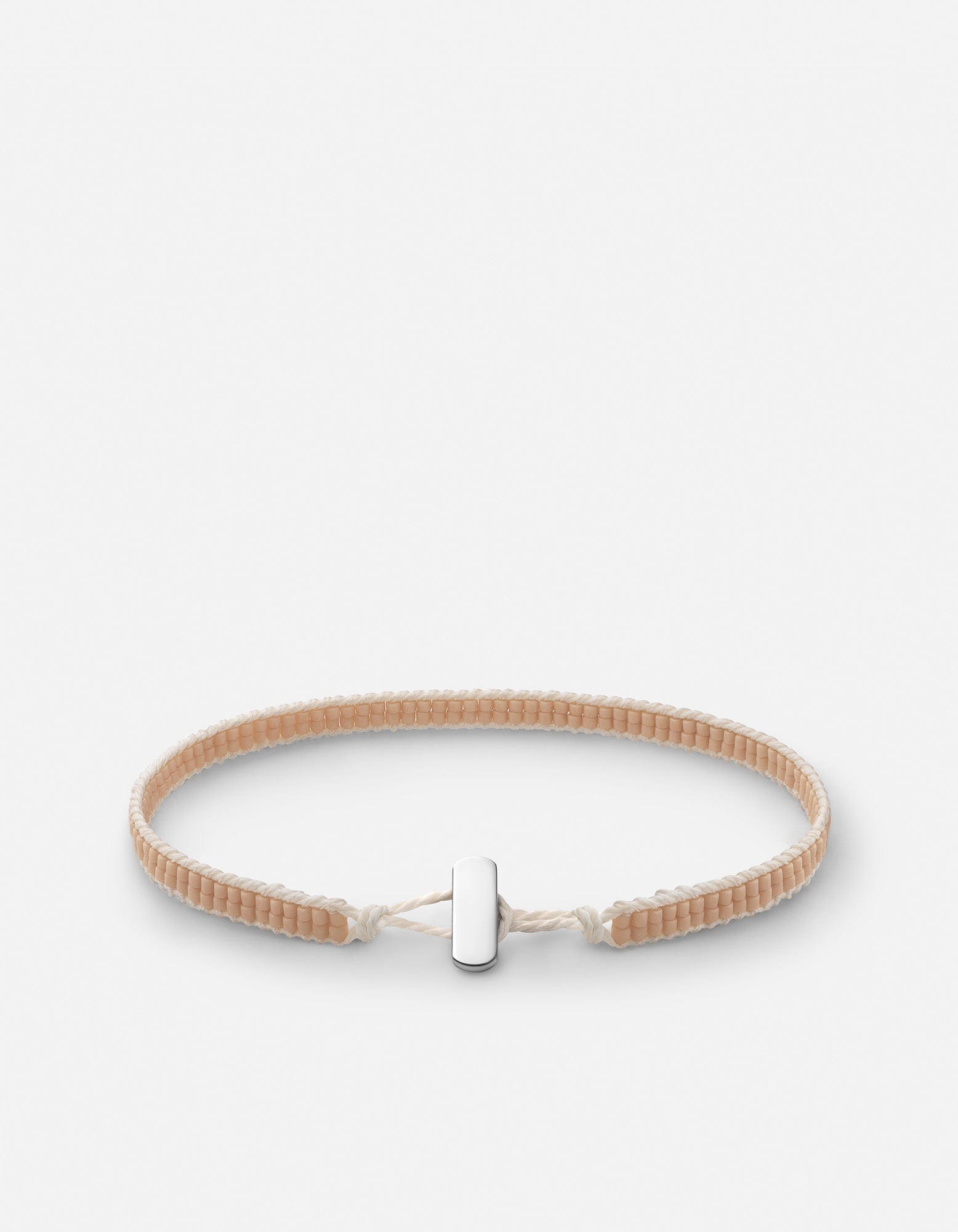 Lowe Double Rope Bracelet Sterling Silver Linen Men's | Miansai